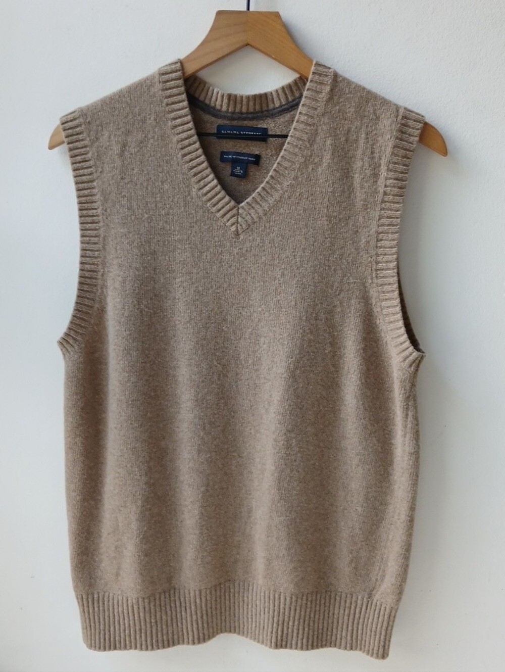 Banana Republic Merino Wool Sweater Vest Tan Men's Medium